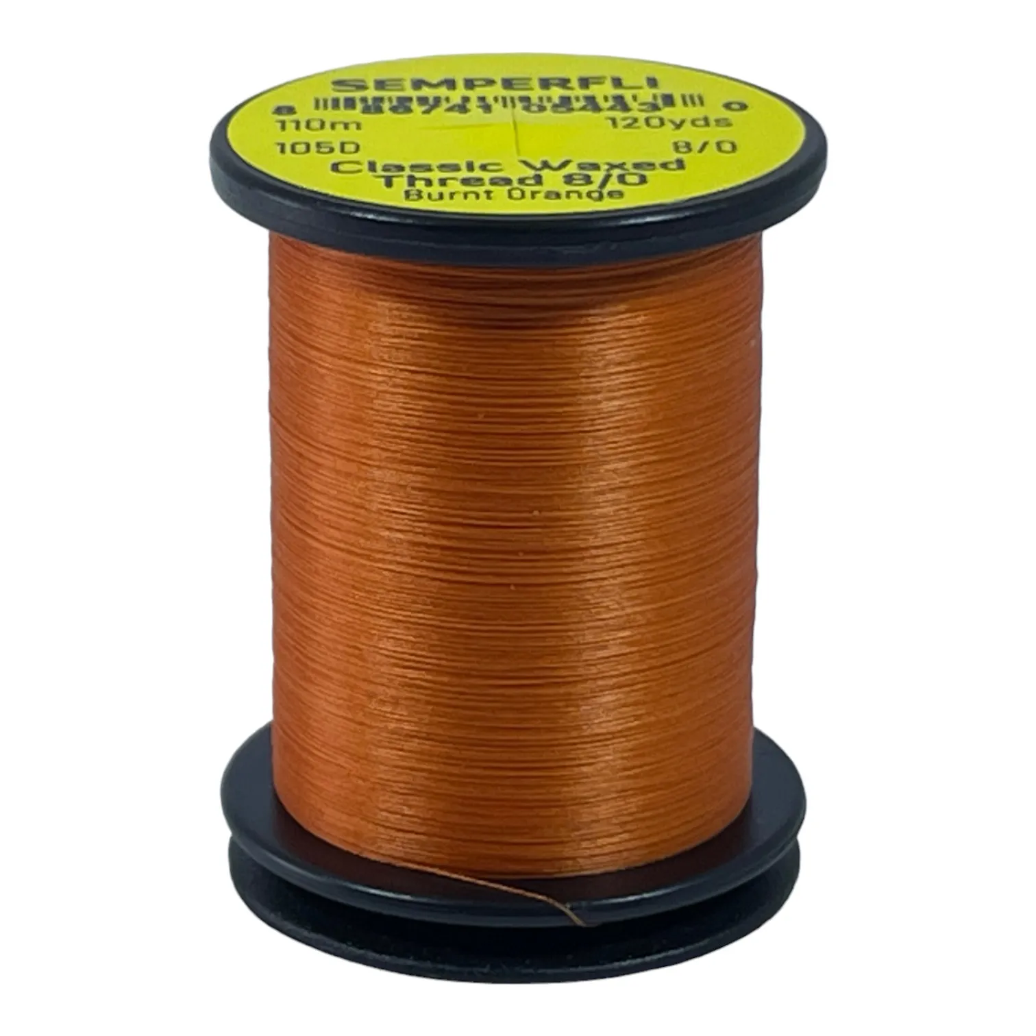 String Thread Orange Semperfli Classic Waxed Thread 8/0 Burnt Orange 110 meter