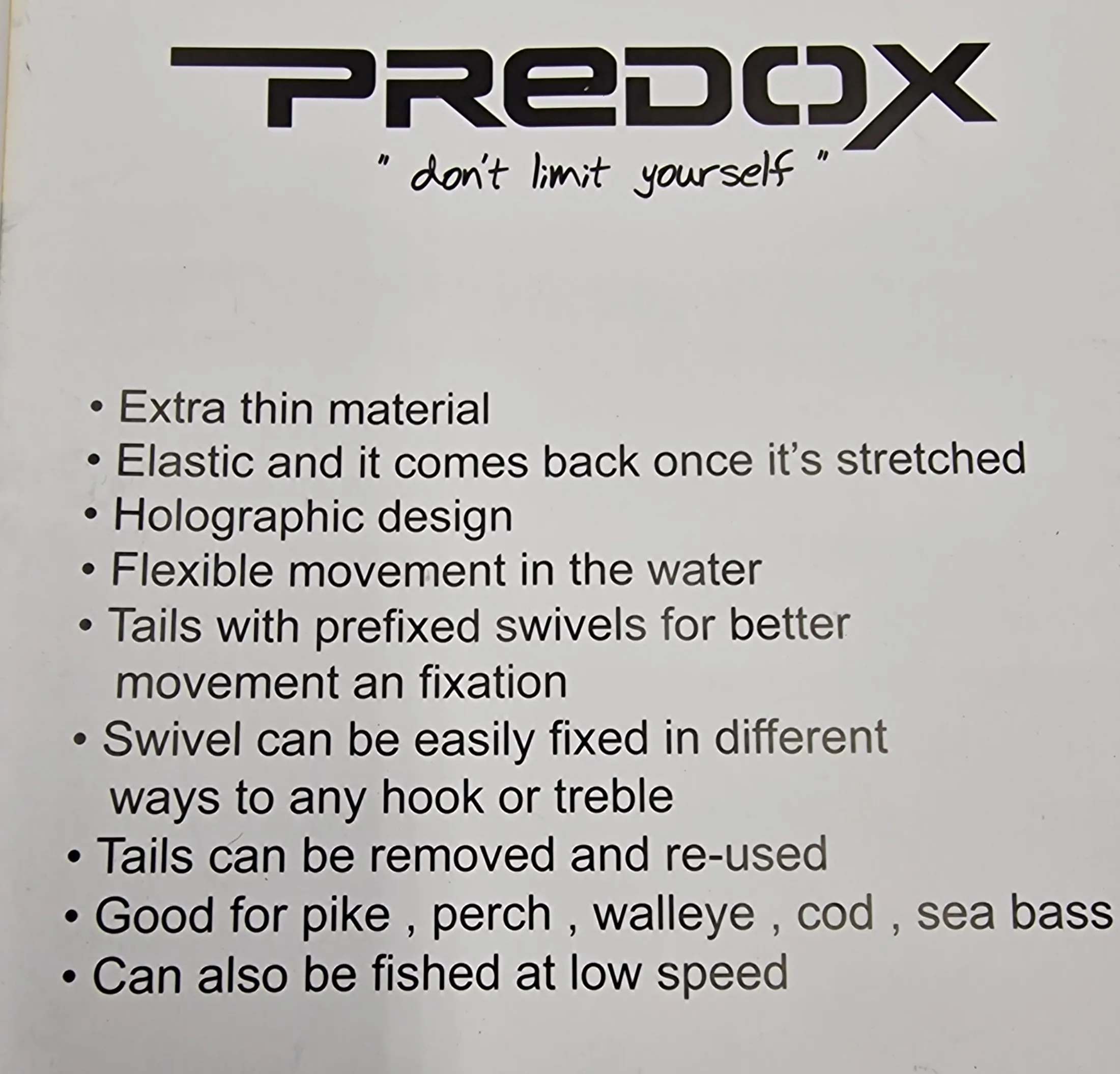 Predox Predox Wiggle Tail Holographic Silver Size XL