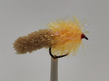 Size 10 Mopster Blob UV Sunburst/Tan Barbless