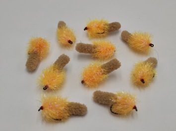Size 10 Mopster Blob UV Sunburst/Tan Barbless