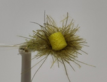 Size 14 Yellow Foam CDC Para Barbless