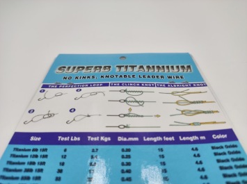 Titanium Single Strand Leader Wire 12 LB - 5.4 kg