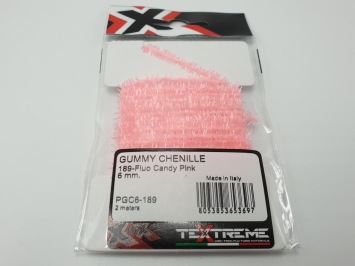 Gummy Chenille 6 mm - 189 Fluo Candy Pink