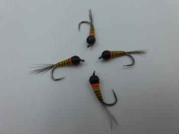 Size 16 Tungsten Quill Yellow Perdigon Barbless