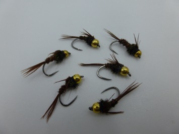 Size 14 Pheasant Tail Peacock Bead Head Barbless