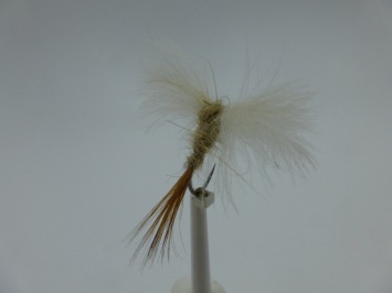 Size 12 CDC Mayfly Spent Tan Barbless