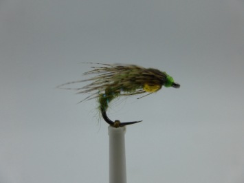 Size 14 Holy Grail Olive Bead Head Barbless