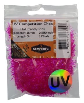 Competition UV Chenille 15mm Hot Candy Pink