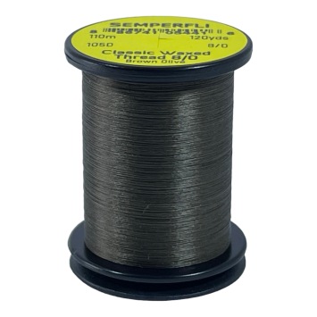 Classic Waxed Thread 8/0 Brown Olive 110 meter