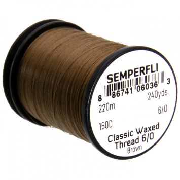 Classic Waxed Thread 6/0 Brown 220m 