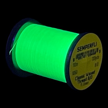 Classic Waxed Thread 8/0 Fluo Green 110 meters