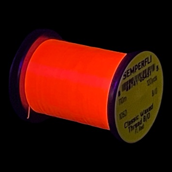 Classic Waxed Thread 8/0 Fluo Red 110 meter