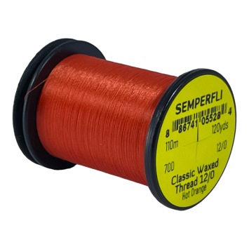 Classic Waxed Thread 12/0 Hot Orange 110 meters