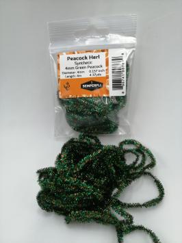 4 mm Synthetic Peacock Herl Green