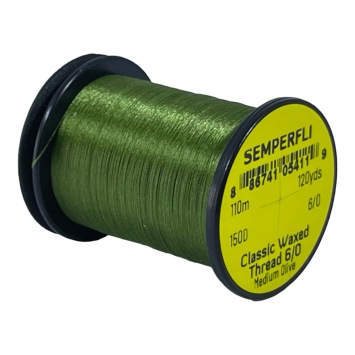 Classic Waxed Thread 6/0 Medium Olive 110 meters