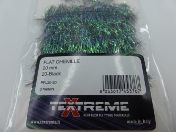 Palmer Flat Chenille 20 mm - 20 Black