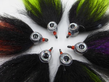 Size 6/0 A&M Pike Streamer Fluo Green/Black Flash