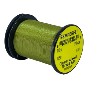 Classic Waxed Thread 8/0 Pale Olive 110 meter
