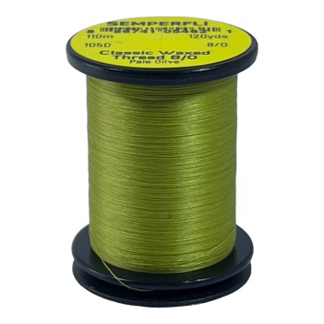 Classic Waxed Thread 8/0 Pale Olive 110 meter