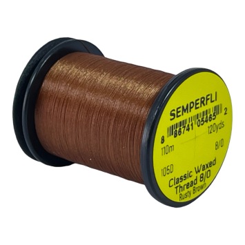 Classic Waxed Thread 8/0 Rusty Brown 110 meter
