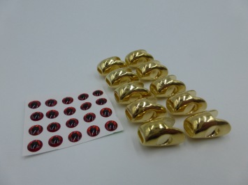 Sculpin Head Baitfish 15 x 9 mm Gold