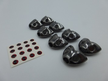 Sculpin Head Helmet 15 x 11 mm Black/Nickel