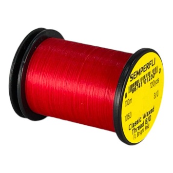 Semperfli Classic Waxed Thread 8/0 Fluo Bright Red 110 meter