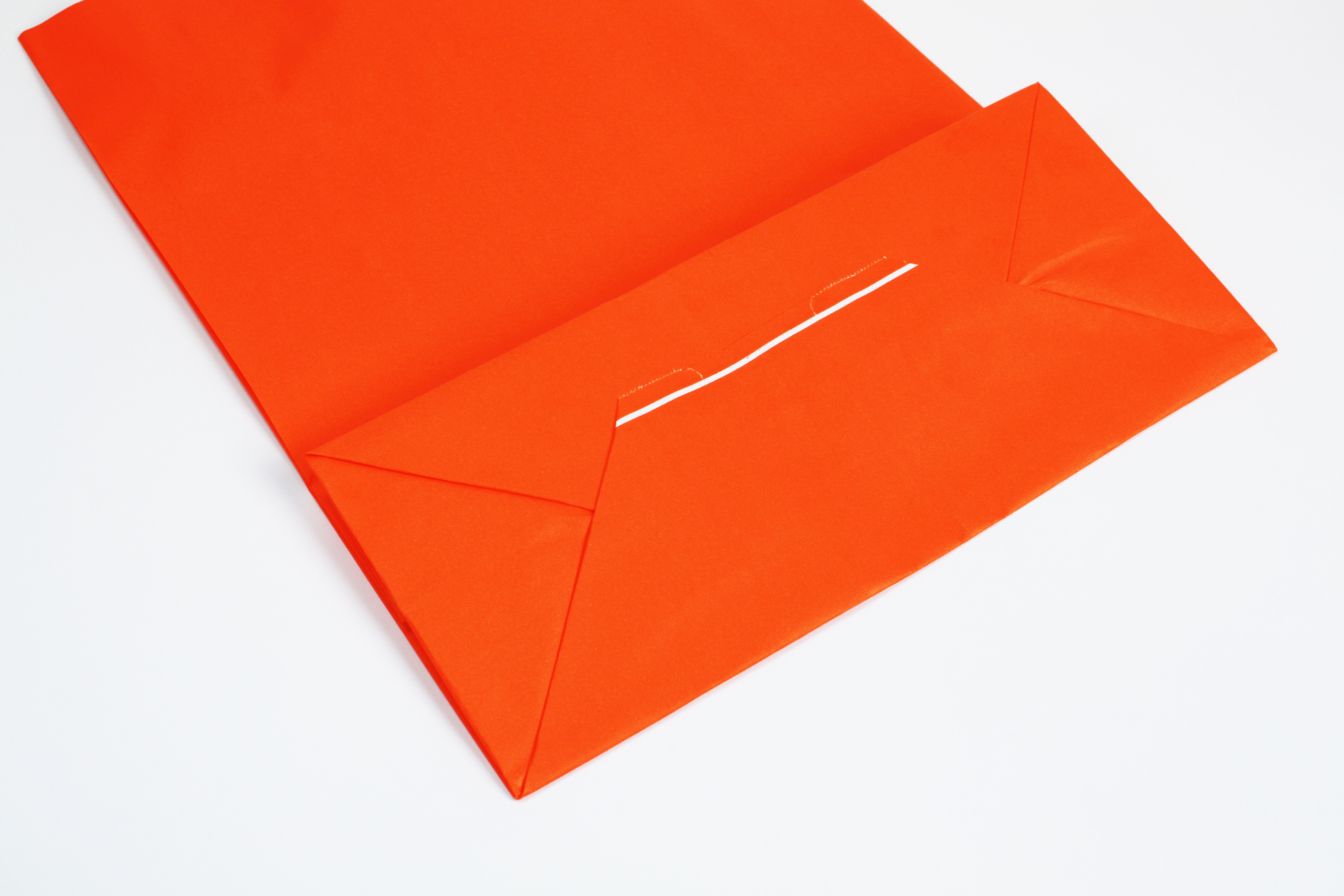 Papieren draagtasje 320 x 420 mm oranje