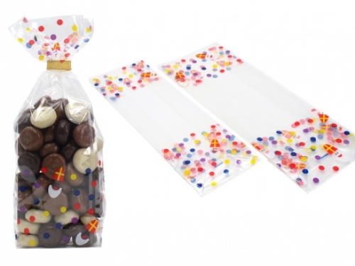 Blokbodemzakjes 80x50+250mm Sint