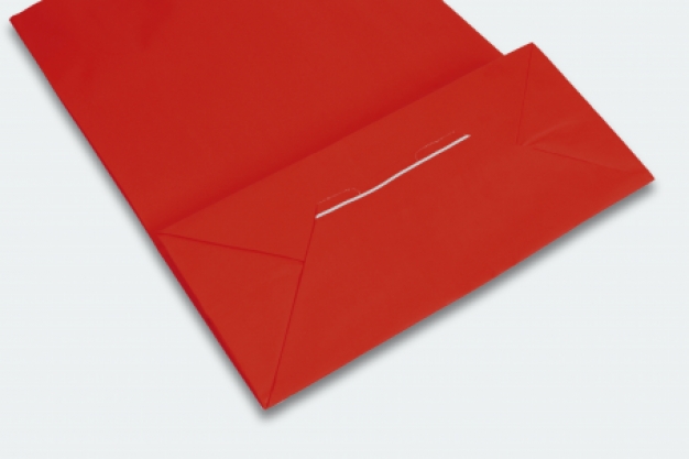 Papieren draagtas rood 420 x 370 mm