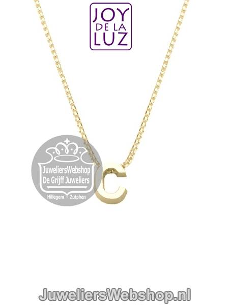 Joy de la Luz Yi-C gouden initials ketting met letter hanger C
