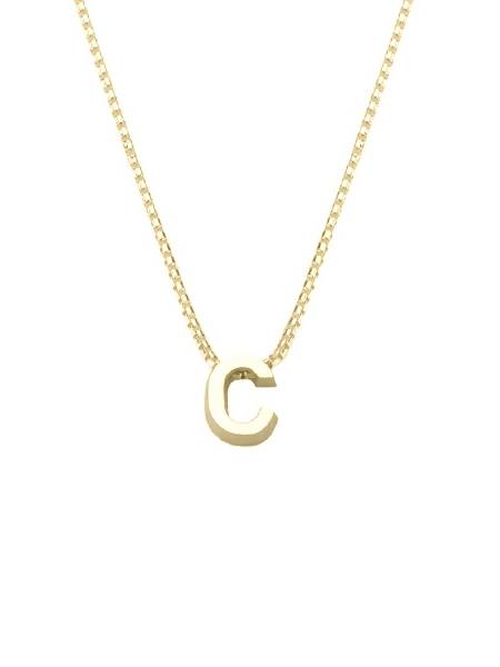 gouden initials letter C collier Joy de la Luz Yi-C