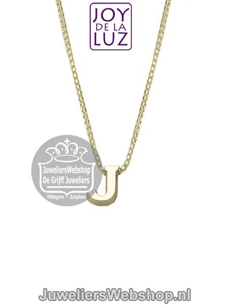 Joy de la Luz Yi-J gouden initials ketting met letter hanger J
