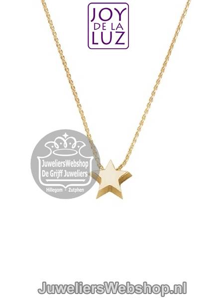 Joy de la Luz Yi-Star gouden initials ketting met sterretje bedel