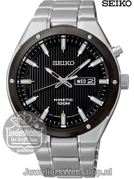 Seiko SMY151P1 Horloge Kinetic Zwart
