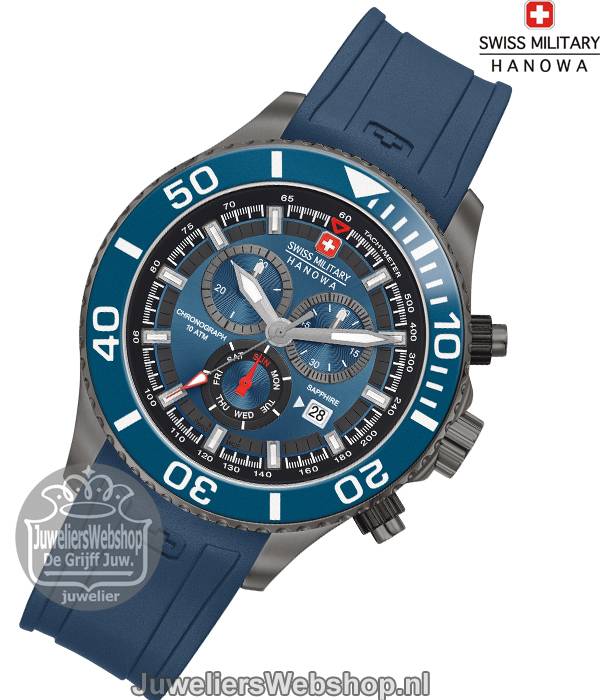 Swiss Military Hanowa Immersion horloge 06-4226.30.003.03 Blauw