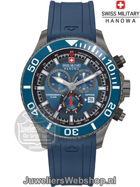 Swiss Military Hanowa Immersion horloge 06-4226.30.003.03 Blauw
