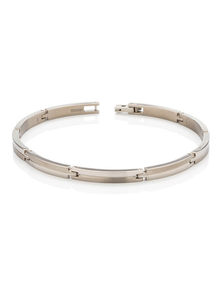 boccia armband 03018-01 zilverkleurig titanium