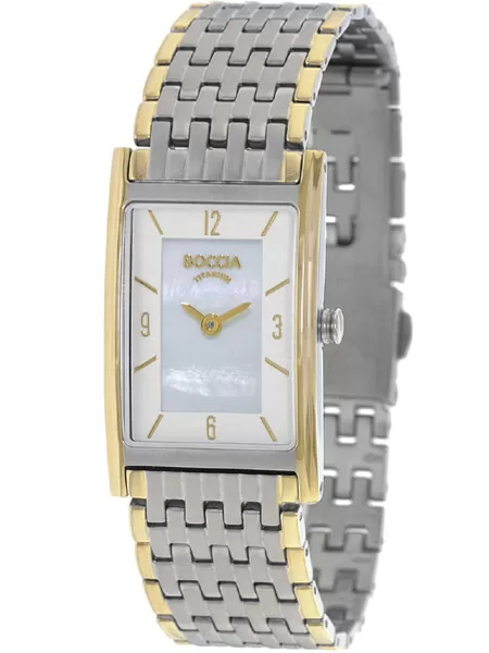 Boccia dames horloge titanium 3212 09 bicolor parelmoer wijzerplaat