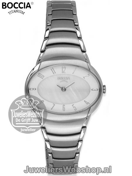 boccia dames horloge titanium 3255-03 zilver
