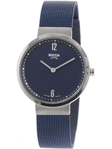 boccia 3283-04 dames horloge titanium blauw