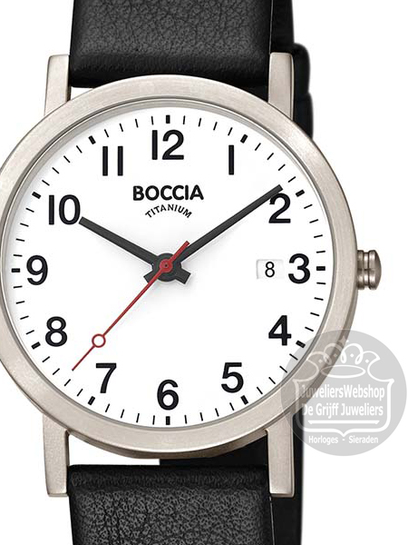 boccia 3622-03 horloge titanium stationsklok