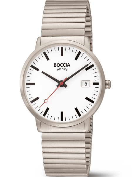 boccia 3622-04 horloge titanium stationsklok