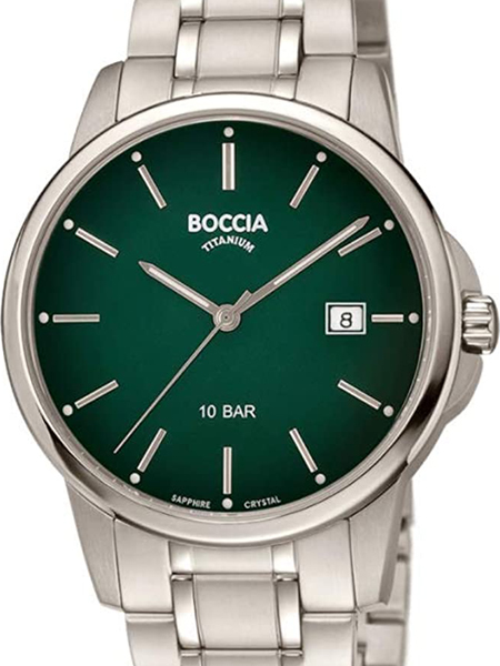 boccia heren horloge 3633-05 titanium groen