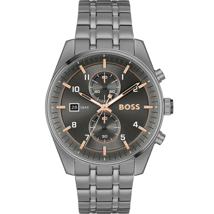 Hugo Boss Skytraveller Chrono Horloge HB1514153 Heren Staal