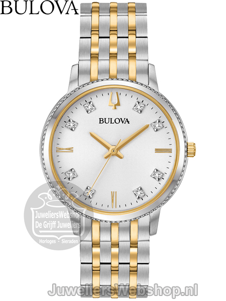 Bulova Diamond 98P189 Dames Horloge Bicolor met Diamant