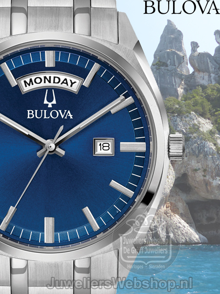 Bulova Surveyor Classic 96C125 Horloge Blauw