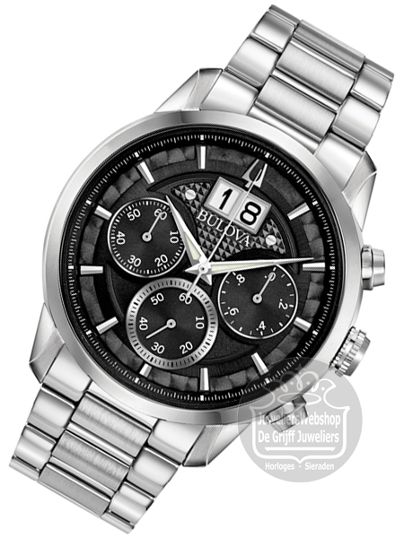 Bulova Sutton Classic 96B319 Horloge Zwart