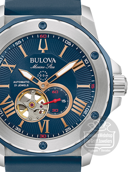 Bulova Marine Star 98A282 Horloge Blauw