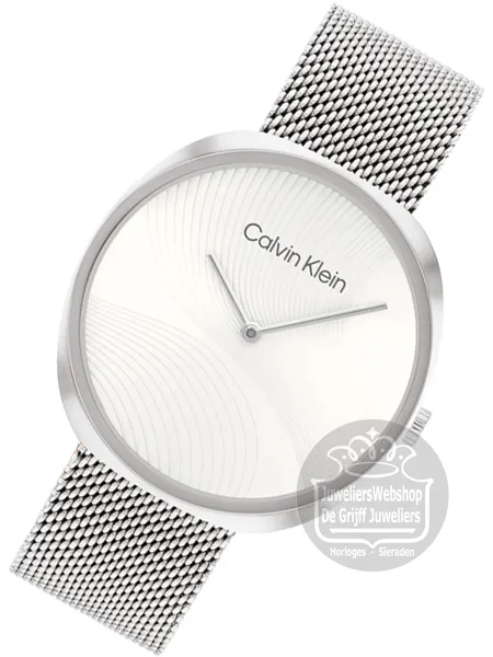 Calvin klein best sale horloge dames zilver